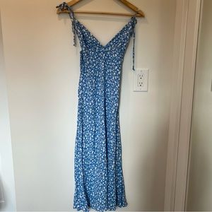 Reformation floral tie strap dress